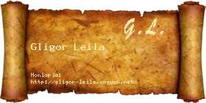 Gligor Leila névjegykártya